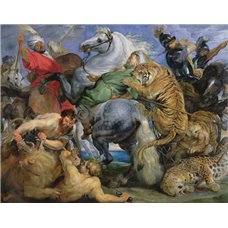 Картина на холсте по фото Модульные картины Печать портретов на холсте Охота на тигров