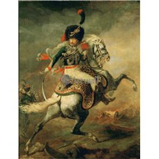 Картина на холсте по фото Модульные картины Печать портретов на холсте Офицер конных егерей императорской гвардии, идущий в атаку