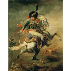 Офицер конных егерей императорской гвардии, идущий в атаку - Модульная картины, Репродукции, Декоративные панно, Декор стен