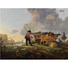 Картина на холсте по фото Модульные картины Печать портретов на холсте Пастух, ведущий стадо