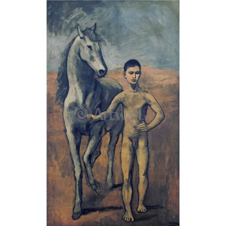 Мальчик, ведущий лошадь