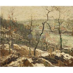 Пейзаж около реки Гарлем - Модульная картины, Репродукции, Декоративные панно, Декор стен