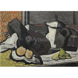 Мандолина, фрукты, кувшин