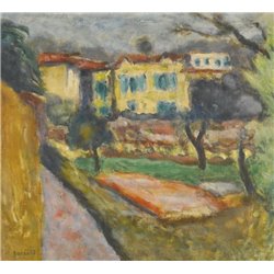 Пейзаж с желтым домом - Модульная картины, Репродукции, Декоративные панно, Декор стен