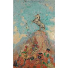 Картина на холсте по фото Модульные картины Печать портретов на холсте Пегас на вершине скалы