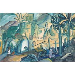 Пейзаж с пальмами, Индия - Модульная картины, Репродукции, Декоративные панно, Декор стен