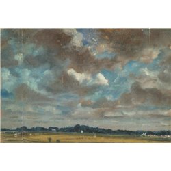 Пейзаж с серыми облаками - Модульная картины, Репродукции, Декоративные панно, Декор стен