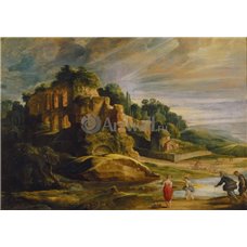 Картина на холсте по фото Модульные картины Печать портретов на холсте Пейзаж с руинами горы Палатин в Риме