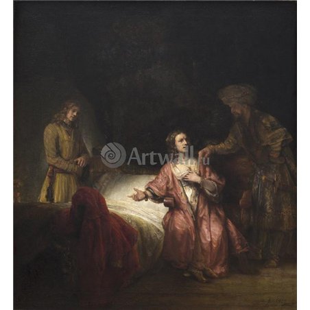 Мастерская Рембрандта. Обвинение Иосифа женой Потифара (1655) (105.7 x 97.8) (Вашингтон, Нац. галерея)