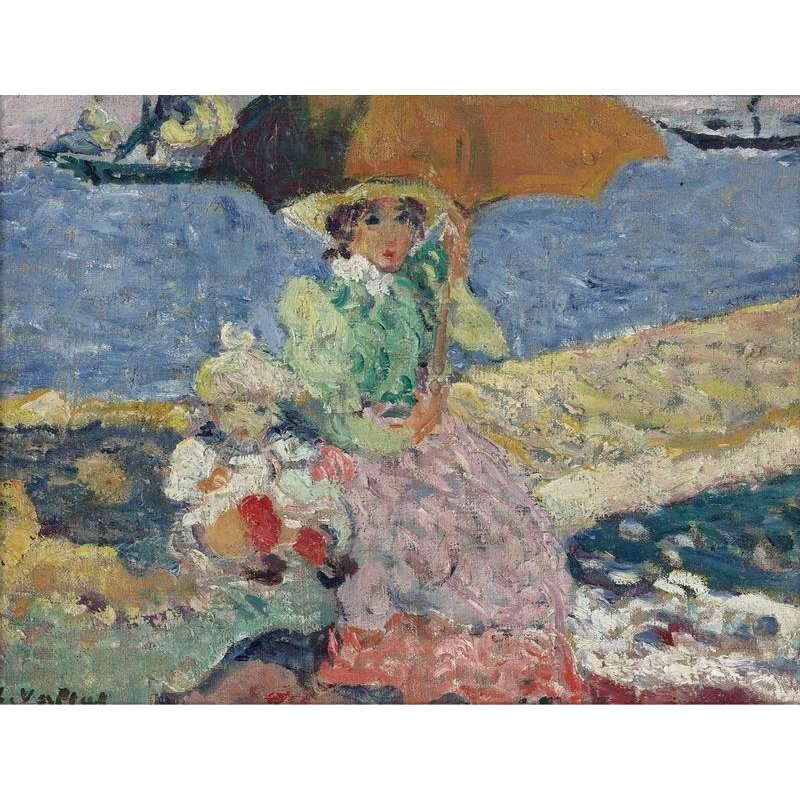 Мать и дитя на берегу