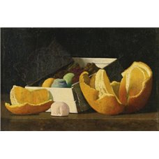 Картина на холсте по фото Модульные картины Печать портретов на холсте Пето Джон «Натюрморт с апельсином и конфетами»
