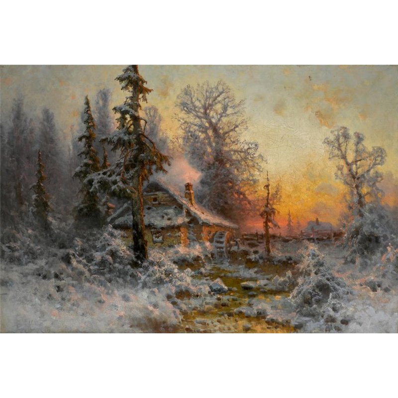 Мельница у опушки леса