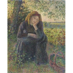 Мечтающая крестьянка, закат