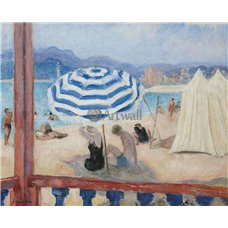 Картина на холсте по фото Модульные картины Печать портретов на холсте Пляж в Каннах