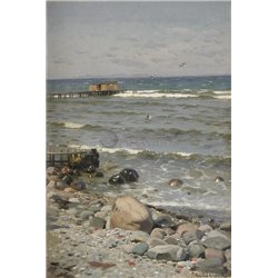 Пляж в Аальсгаарде - Модульная картины, Репродукции, Декоративные панно, Декор стен