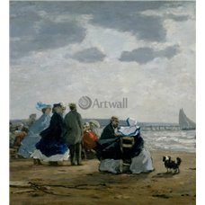 Картина на холсте по фото Модульные картины Печать портретов на холсте Пляж Дьеппа