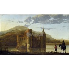 Картина на холсте по фото Модульные картины Печать портретов на холсте Пейзаж с замком Берген