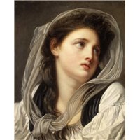 Портреты картины репродукции на заказ - Портрет девушки в белой накидке