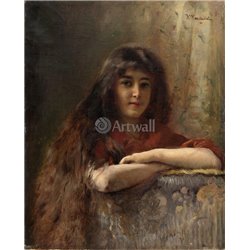 Портрет девушки - Модульная картины, Репродукции, Декоративные панно, Декор стен