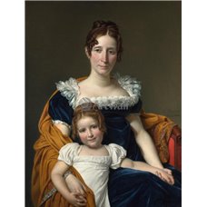 Картина на холсте по фото Модульные картины Печать портретов на холсте Портрет графини Вилайн с дочерью