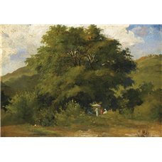 Картина на холсте по фото Модульные картины Печать портретов на холсте Пейзаж с женщинами под большим деревом, Сен-Томас
