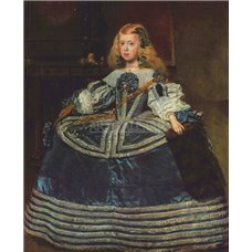 Картина на холсте по фото Модульные картины Печать портретов на холсте Портрет Марии Терезы, принцессы Испании в голубом платье