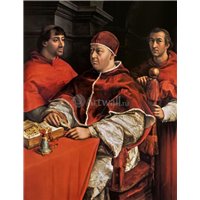 Портреты картины репродукции на заказ - Портрет папы Льва X с кардиналами Джулио де Медичи и Луиджи де Росси