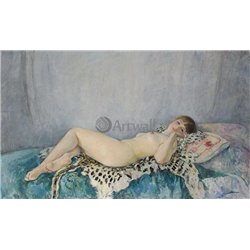 Обнаженная на леопардовой шкуре