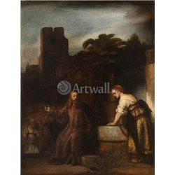 Приписывается Рембрандту «Христос и самаритянка» - Модульная картины, Репродукции, Декоративные панно, Декор стен