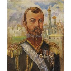 Картина на холсте по фото Модульные картины Печать портретов на холсте Приписывается Кустодиеву, Николай II