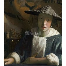 Картина на холсте по фото Модульные картины Печать портретов на холсте Приписывается Вермееру «Девушка с флейтой»