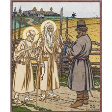 Картина на холсте по фото Модульные картины Печать портретов на холсте Пророк Илья и св. Николай