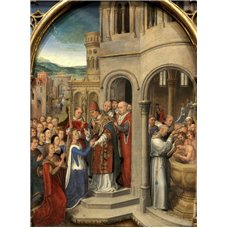 Картина на холсте по фото Модульные картины Печать портретов на холсте Рака с мощами св. Урсулы - Прибытие св. Урсулы в Рим