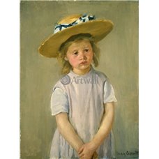 Картина на холсте по фото Модульные картины Печать портретов на холсте Ребенок в соломенной шляпе