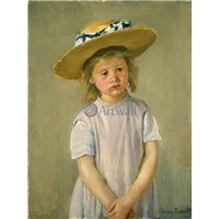 Портреты картины репродукции на заказ - Ребенок в соломенной шляпе