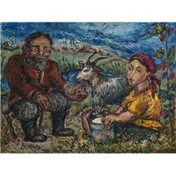 Пара с козой
