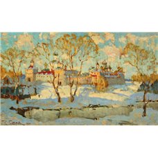 Картина на холсте по фото Модульные картины Печать портретов на холсте Русский монастырь зимой