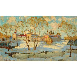 Русский монастырь зимой - Модульная картины, Репродукции, Декоративные панно, Декор стен