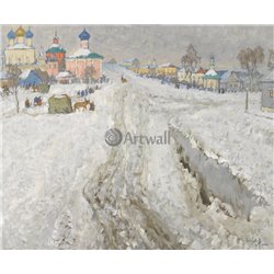 Русский город под снегом - Модульная картины, Репродукции, Декоративные панно, Декор стен