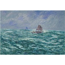 Картина на холсте по фото Модульные картины Печать портретов на холсте Рыболовное судно в бурном море