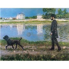 Картина на холсте по фото Модульные картины Печать портретов на холсте Ричард Галло и его собака в Малом Женевилье