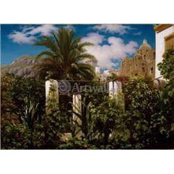 Сад отеля, Капри - Модульная картины, Репродукции, Декоративные панно, Декор стен