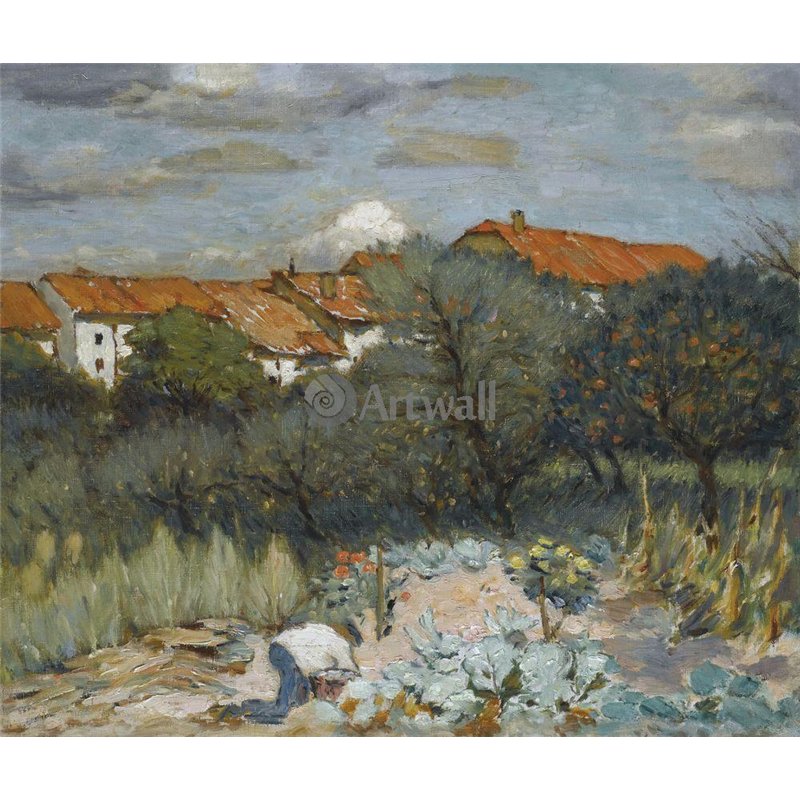 Пейзаж с красными крышами