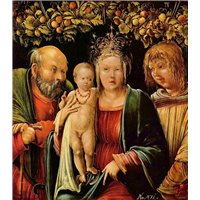 Портреты картины репродукции на заказ - Святое семейство с ангелом