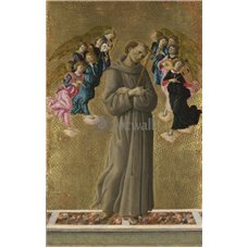 Картина на холсте по фото Модульные картины Печать портретов на холсте Св.Франциск и ангелы