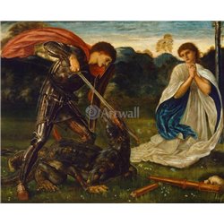 Святой Георгий убивает дракона - Модульная картины, Репродукции, Декоративные панно, Декор стен