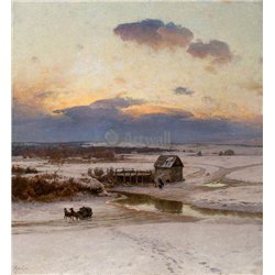 Переправа зимой