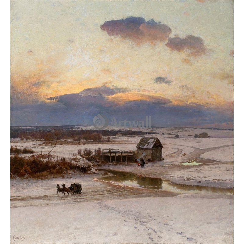 Переправа зимой