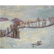Картина на холсте по фото Модульные картины Печать портретов на холсте Сен-Самуель зимой