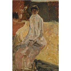 Сидящая женщина - Модульная картины, Репродукции, Декоративные панно, Декор стен
